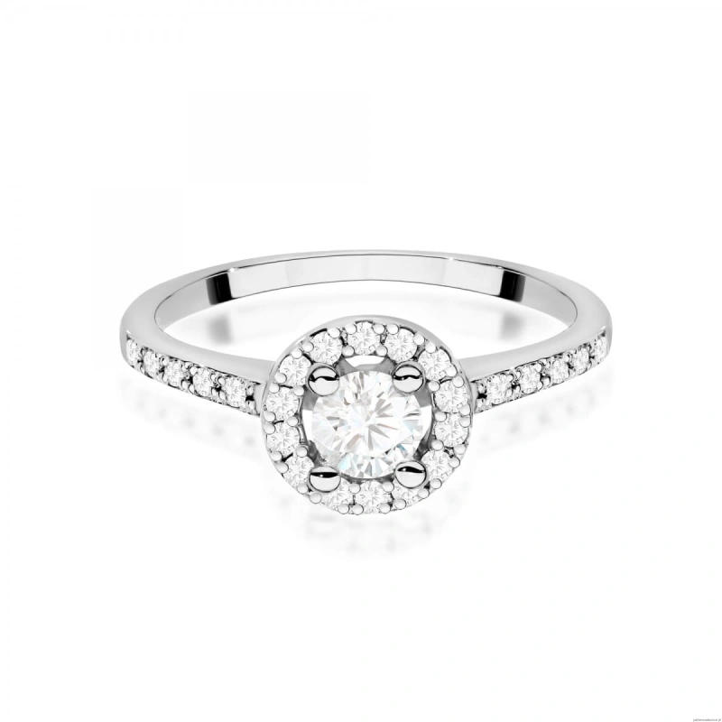 Pierścionek W0477 Diament 0,30ct białe złoto 375