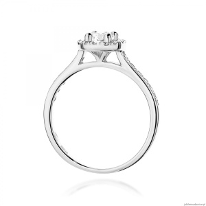 Pierścionek W0477 Diament 0,30ct białe złoto 375