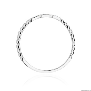 Pierścionek W0479 z diamentami białe złoto 375
