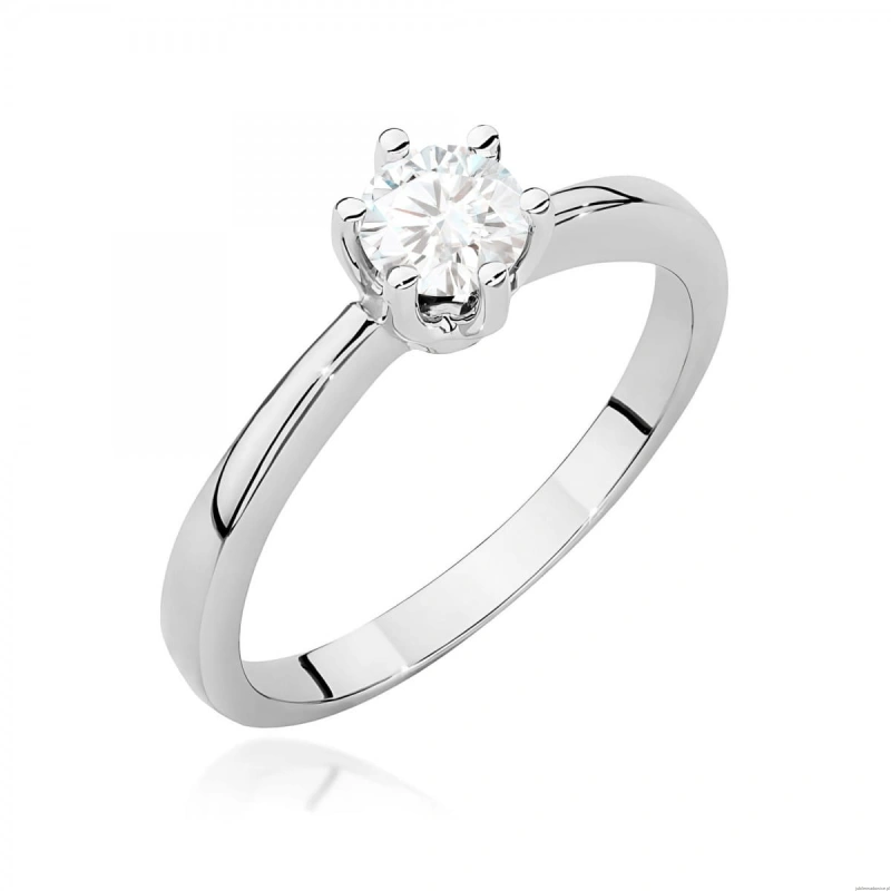 Pierścionek W0482 Diament 0,40ct białe złoto 375