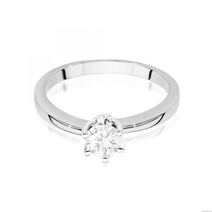Pierścionek W0482 Diament 0,40ct białe złoto 375