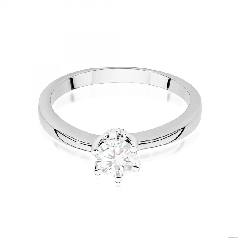 Pierścionek W0482 Diament 0,40ct białe złoto 375