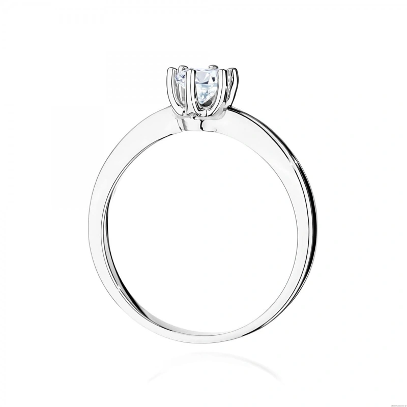 Pierścionek W0482 Diament 0,40ct białe złoto 375