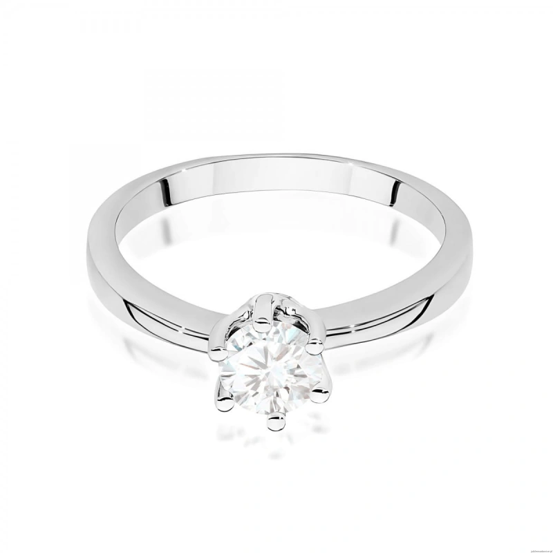 Pierścionek W0482 Diament 0,50ct białe złoto 375