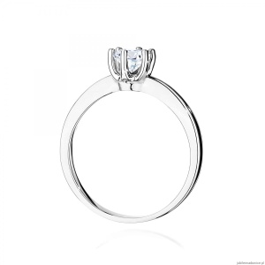 Pierścionek W0482 Diament 0,50ct białe złoto 375