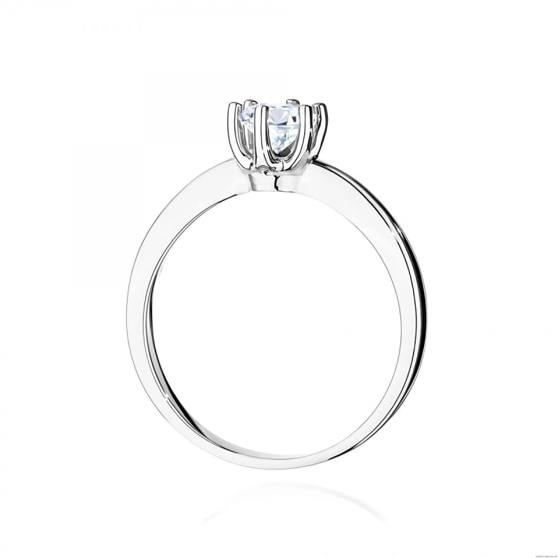 Pierścionek W0482 Diament 0,50ct białe złoto 375