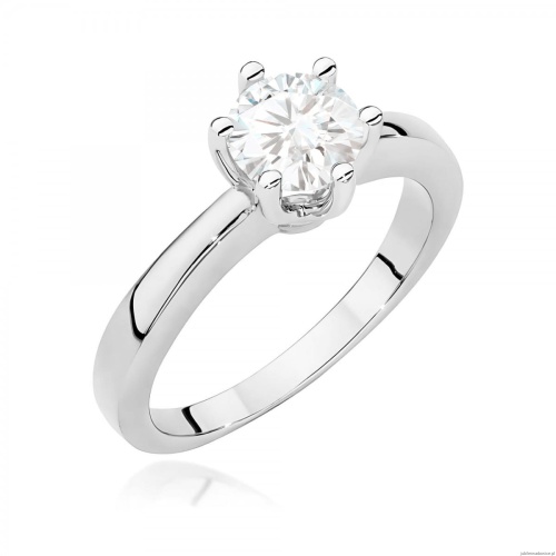 Pierścionek W0482 Diament 0,70ct białe złoto 375