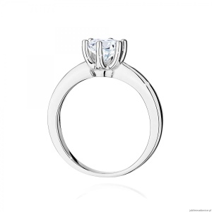 Pierścionek W0482 Diament 0,70ct białe złoto 375
