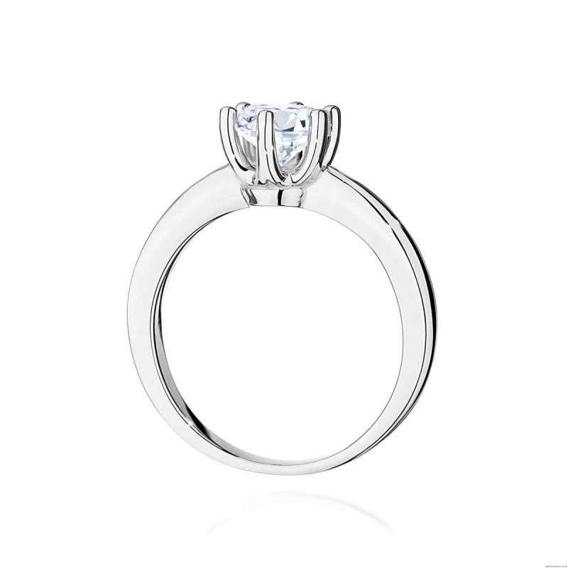 Pierścionek W0482 Diament 0,70ct białe złoto 375