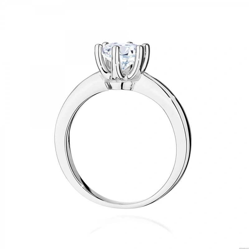 Pierścionek W0482 Diament 1,00ct białe złoto 375