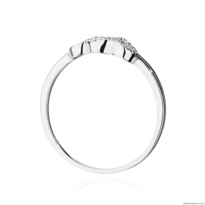 Pierścionek W0500 z diamentami białe złoto 375