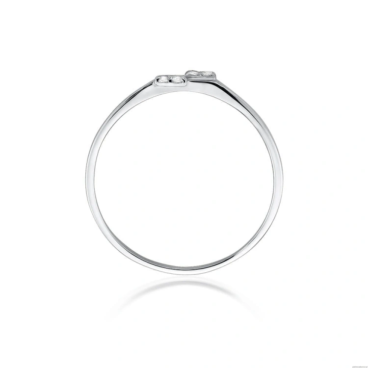 Pierścionek W0505 z diamentami białe złoto 375