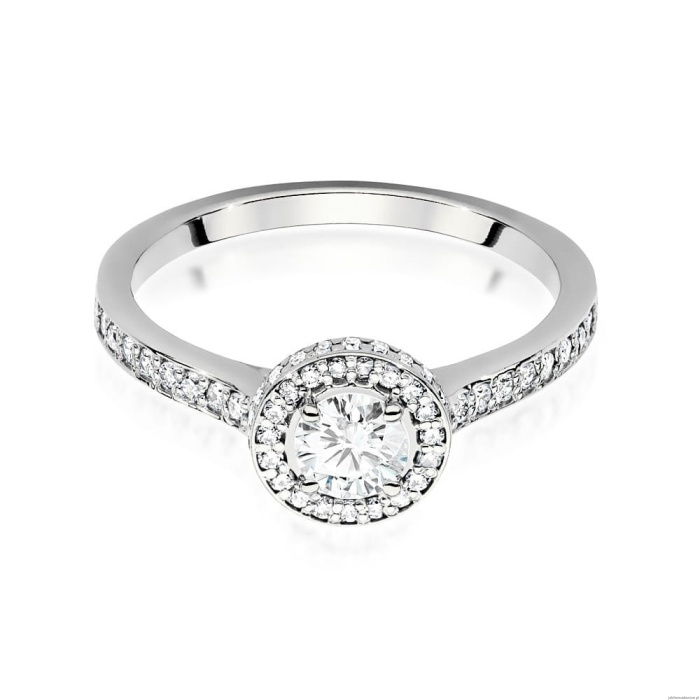 Pierścionek W0508 Diament 0,40ct białe złoto 375