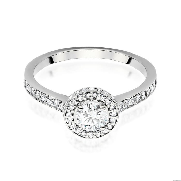 Pierścionek W0508 Diament 0,50ct białe złoto 375