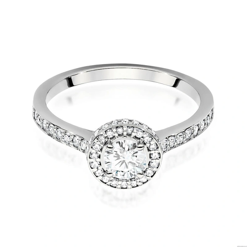 Pierścionek W0508 Diament 0,50ct białe złoto 375