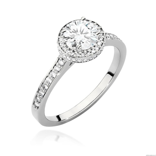 Pierścionek W0508 Diament 0,70ct białe złoto 375