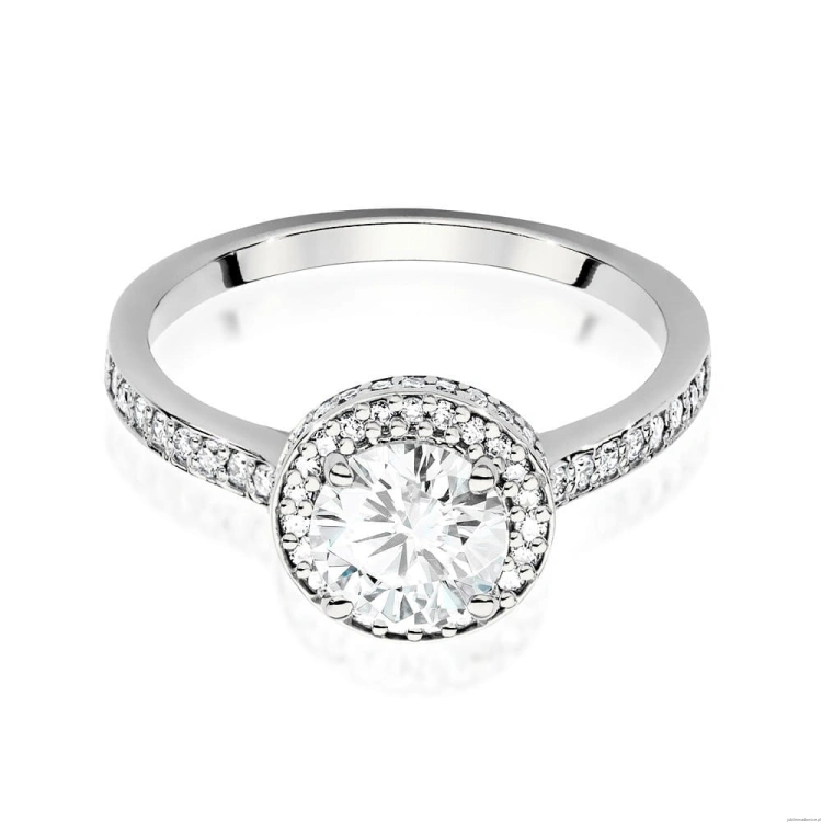 Pierścionek W0508 Diament 1,00ct białe złoto 375