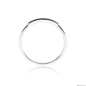 Pierścionek W0509 z diamentami białe złoto 375