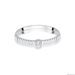 Pierścionek W0512 Diament 0,04ct białe złoto 375