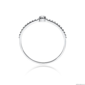 Pierścionek W0512 Diament 0,04ct białe złoto 375