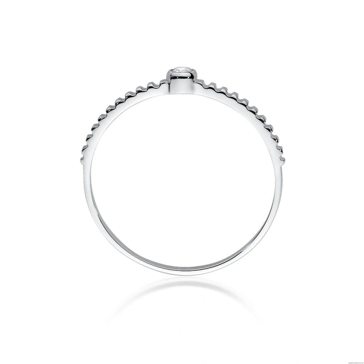 Pierścionek W0512 Diament 0,04ct białe złoto 375