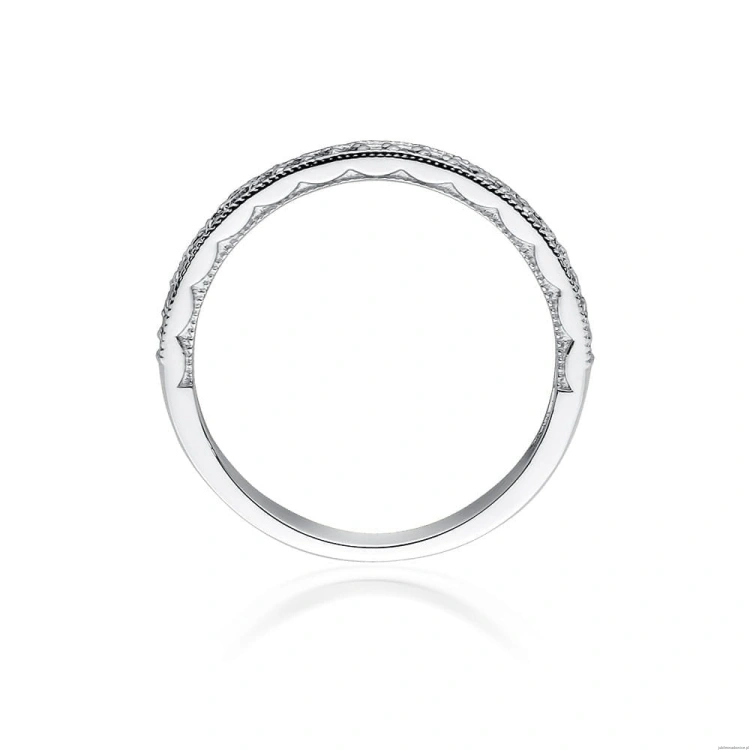 Pierścionek W0521 z diamentami białe złoto 375