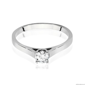 Pierścionek W0526 Diament 0,40ct białe złoto 375