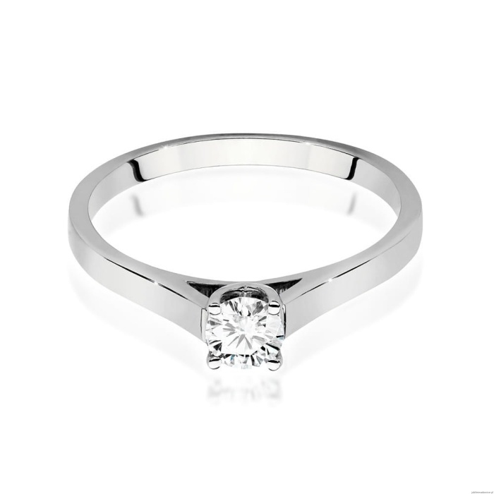 Pierścionek W0526 Diament 0,40ct białe złoto 375