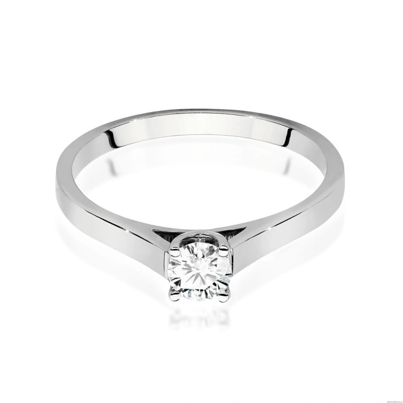 Pierścionek W0526 Diament 0,40ct białe złoto 375