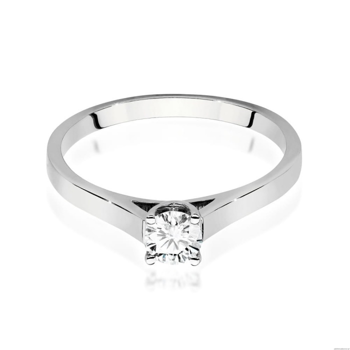 Pierścionek W0526 Diament 0,50ct białe złoto 375