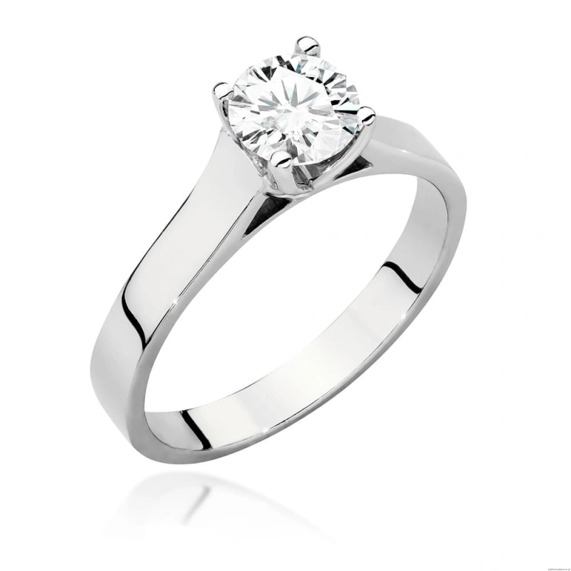 Pierścionek W0526 Diament 0,70ct białe złoto 375
