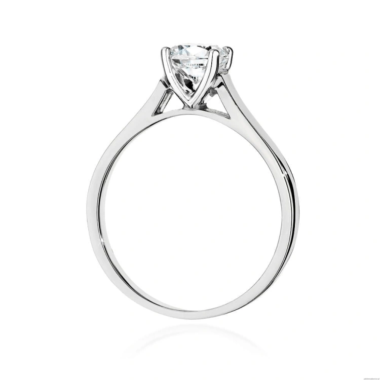 Pierścionek W0526 Diament 0,70ct białe złoto 375