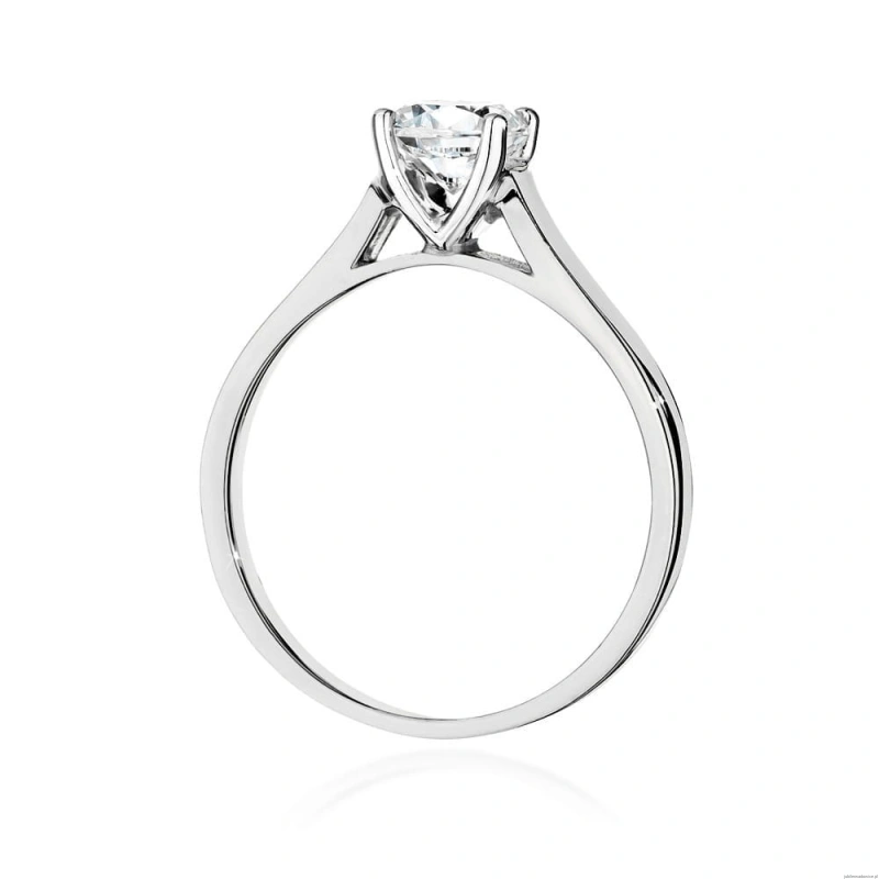 Pierścionek W0526 Diament 0,70ct białe złoto 375