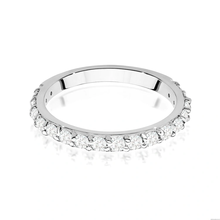 Pierścionek W0532 z diamentami białe złoto 375