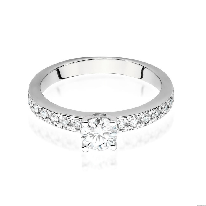 Pierścionek W0534 Diament 0,40ct białe złoto 375