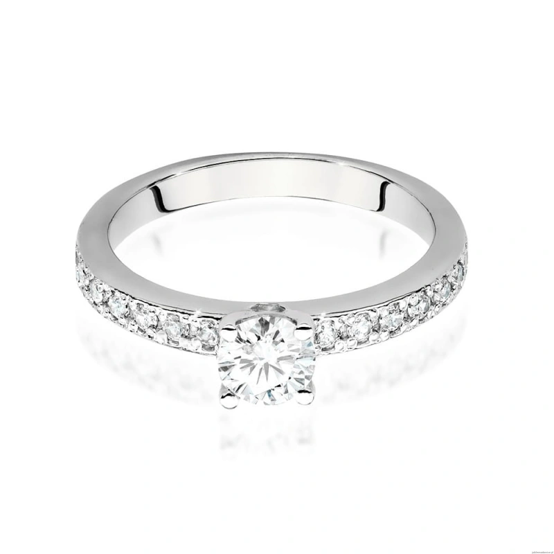 Pierścionek W0534 Diament 0,40ct białe złoto 375