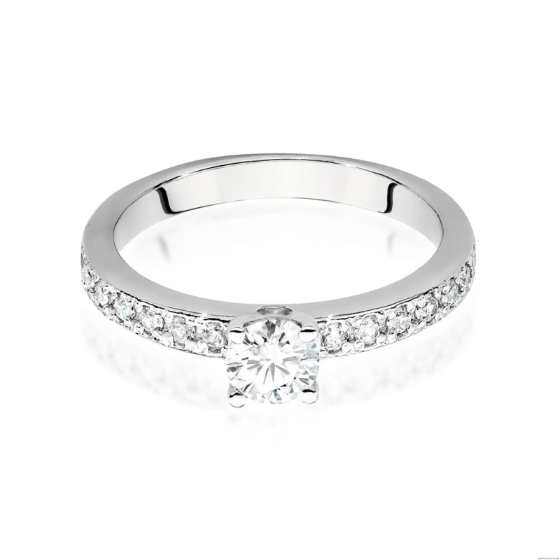 Pierścionek W0534 Diament 0,50ct białe złoto 375