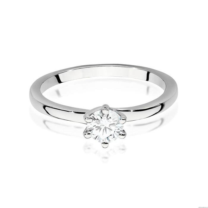 Pierścionek W0535 Diament 0,40ct białe złoto 375