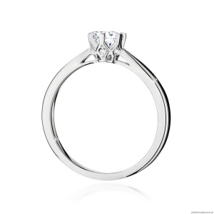Pierścionek W0539 Diament 0,40ct białe złoto 375