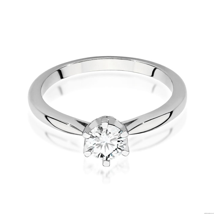 Pierścionek W0539 Diament 0,50ct białe złoto 375