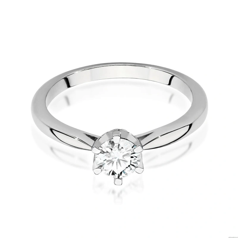 Pierścionek W0539 Diament 0,50ct białe złoto 375