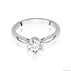 Pierścionek W0539 Diament 0,70ct białe złoto 375