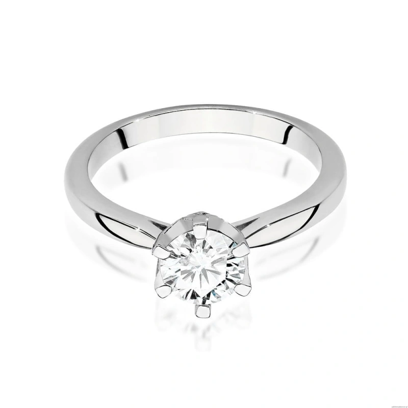 Pierścionek W0539 Diament 0,70ct białe złoto 375