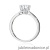 Pierścionek W0539 Diament 0,70ct białe złoto 375