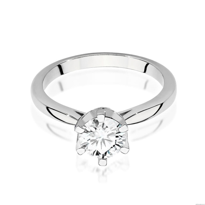 Pierścionek W0539 Diament 1,00ct białe złoto 375