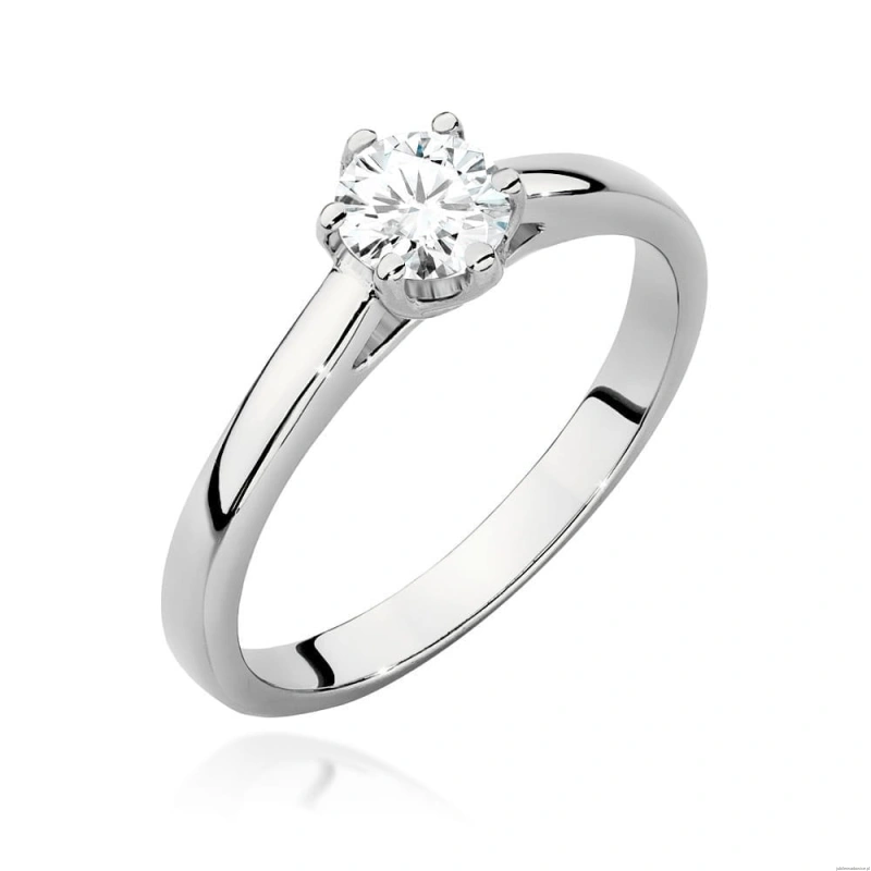 Pierścionek W0540 Diament 0,40ct białe złoto 375