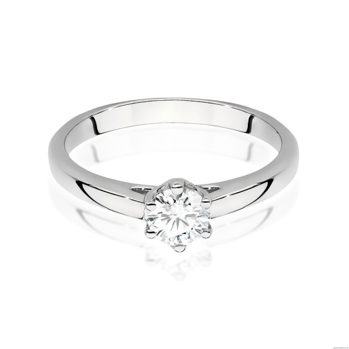 Pierścionek W0540 Diament 0,40ct białe złoto 375