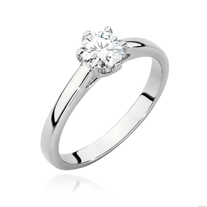 Pierścionek W0540 Diament 0,50ct białe złoto 375
