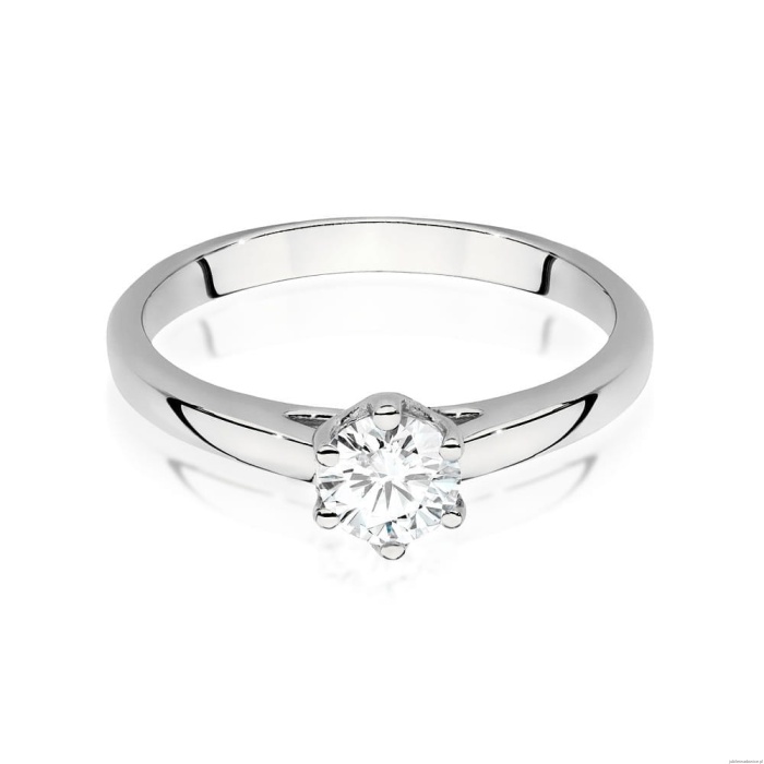 Pierścionek W0540 Diament 0,50ct białe złoto 375