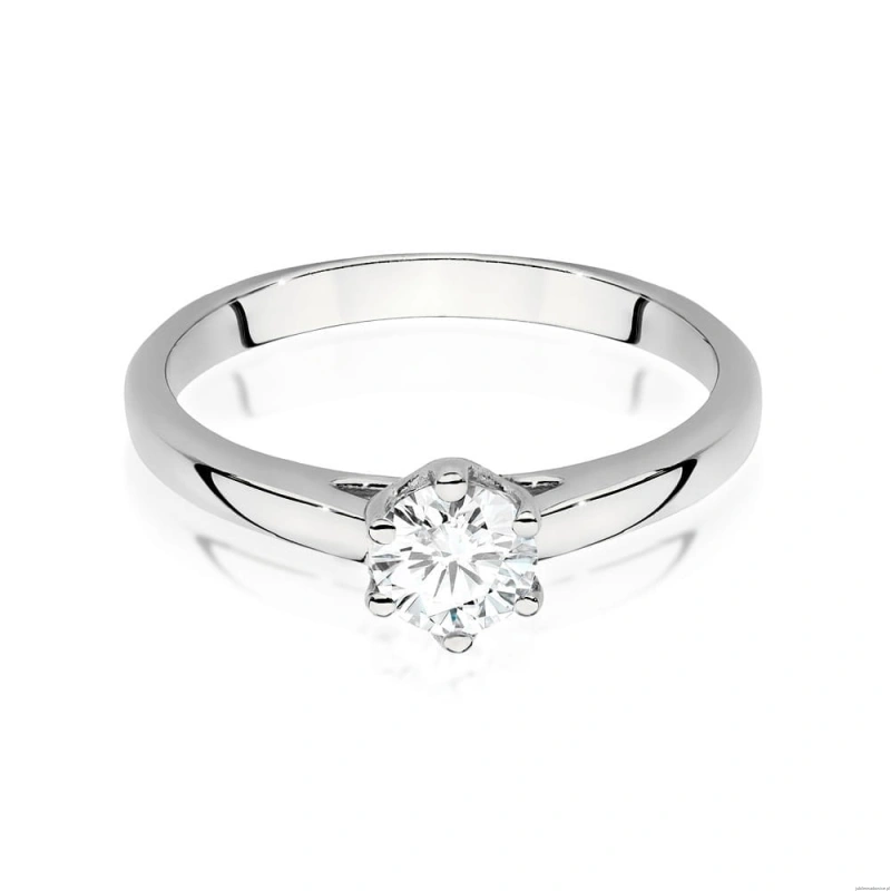 Pierścionek W0540 Diament 0,50ct białe złoto 375
